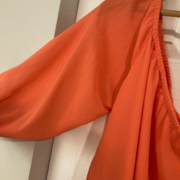 Artizan vibrant orange peasant top xl - Picture 5 of 6